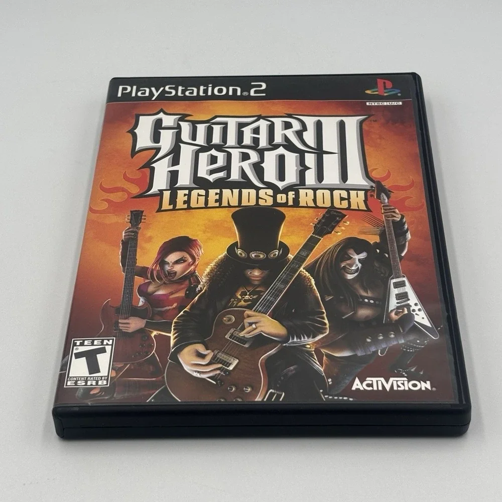 Guitar Hero 3 III Legends of Rock‎ Game (PlayStation 2 2007) CIB